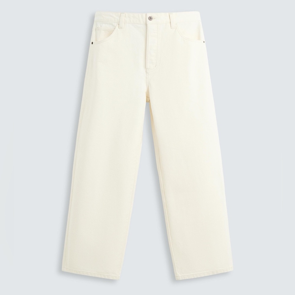 ZARA Men’s Relaxed-fit cotton denim jeans. Five pockets. Button closure. size 34